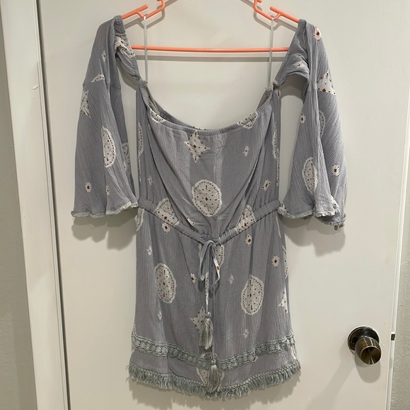 Ecru Lab Boho Dress with wide sleeves - Picture 1 of 3